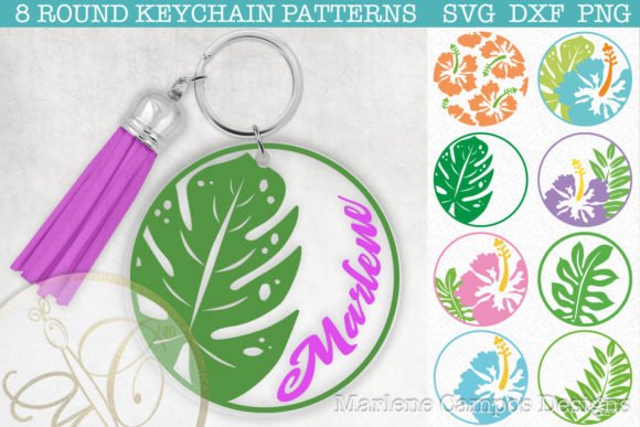 Download Tropical Round Keychain Patterns SVG - Free and Premium SVG ...