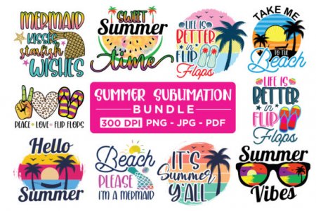 Download Summer Sublimation Bundle | 20 Designs - Free SVG