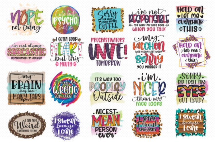 Download Sarcastic Sublimation Bundle 30 Designs - Free Svg