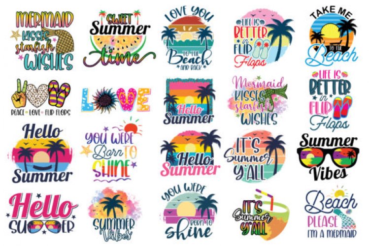 Download Summer Sublimation Bundle | 20 Designs - Free SVG