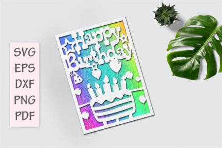 happy birthday free svg card templates Happy birthday card svg files for silhouette and cricut