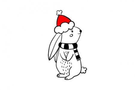 Download Christmas White Rabbit - Free and Premium SVG Cut Files