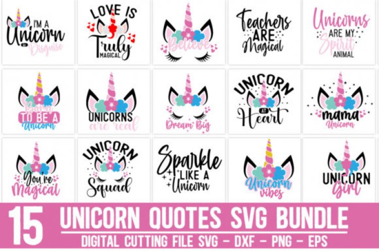 Download Unicorn Quotes Bundle - Free and Premium SVG Cut Files