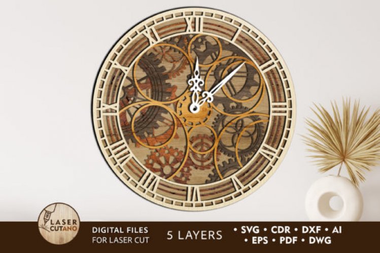 Download Clock Multilayer Laser Cut Files - Free and Premium SVG Cut Files