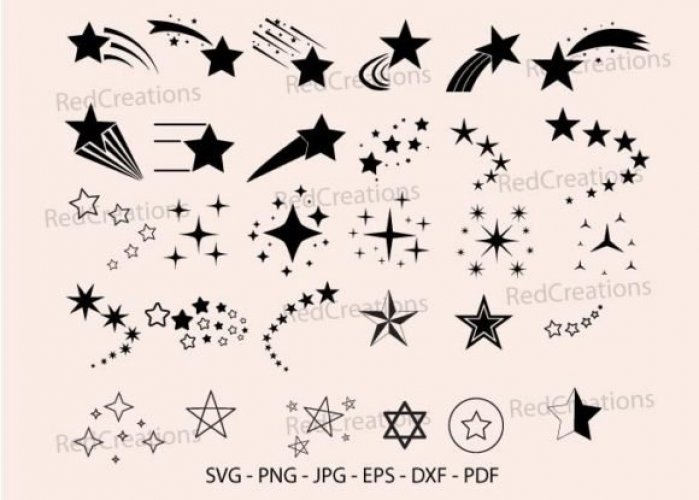 Download Stars Svg Bundle, Shooting Star, Sparkle - Free and Premium ...