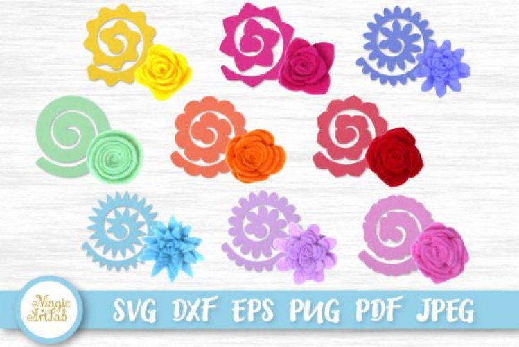 Download Felt Flower Templates SVGs - Free SVG