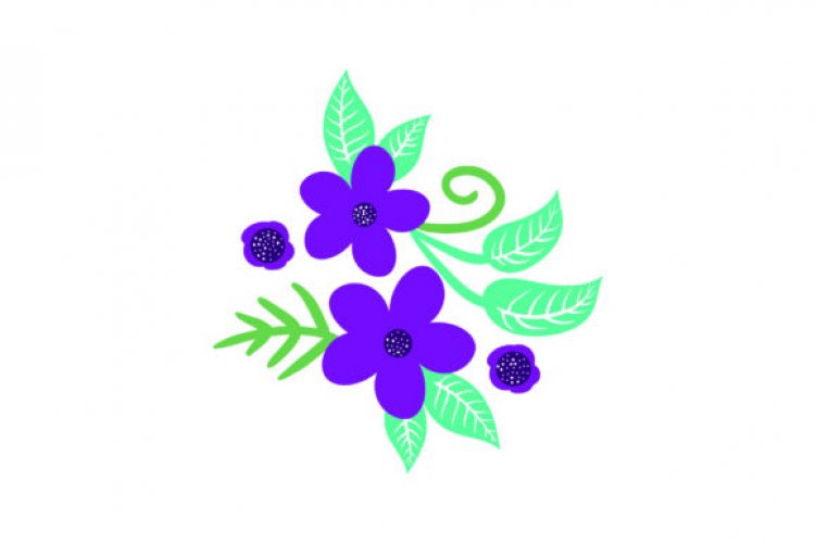 Download Purple Flower Embellishment - Free and Premium SVG Cut Files