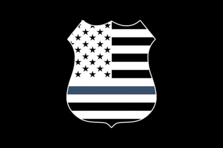 Download Police Badge American Flag Blue Line - Free SVG