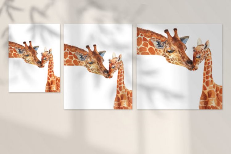 Download Download Watercolor Giraffe Clipart Animal Family - Free and Premium SVG Cut Files